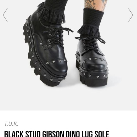 T.U.K black platform shoes - Picture 2 of 2